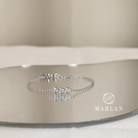 Three stone ZC Bracelet