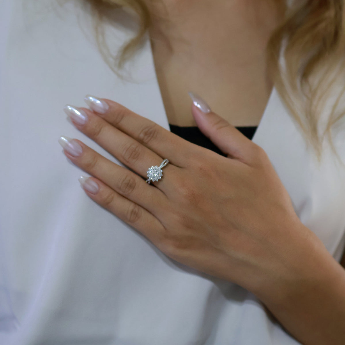 モアサナイト ブリリアント ブロッサムリング
