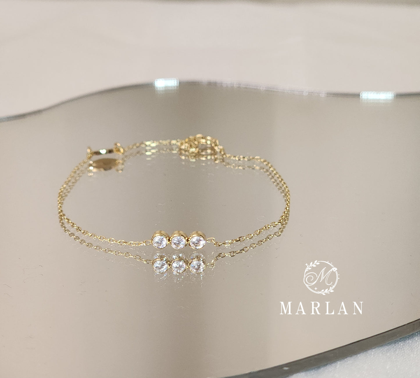 Three stone ZC Bracelet