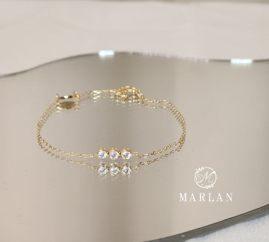Three stone ZC Bracelet