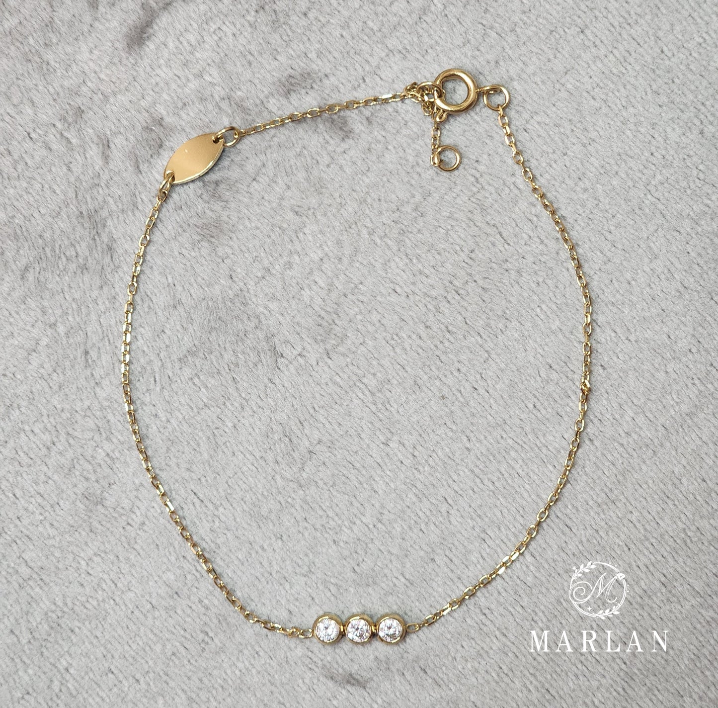 Three stone ZC Bracelet