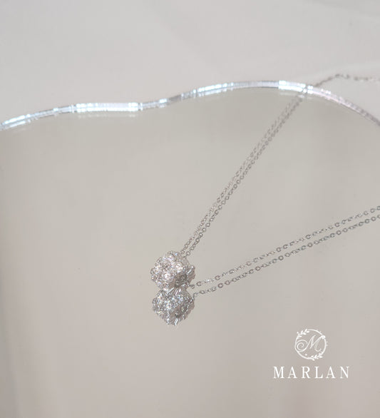 Moissanite Brilliant Eternity Ring Necklace