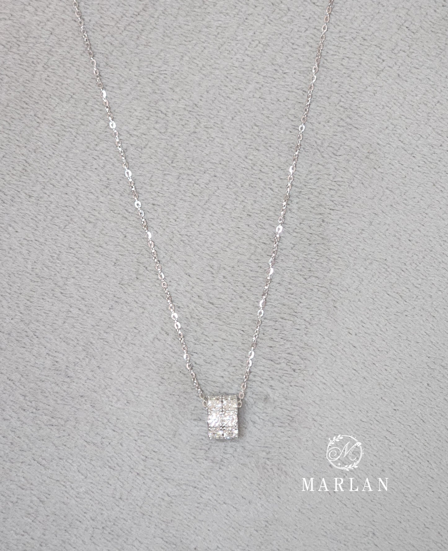 Moissanite Brilliant Eternity Ring Necklace