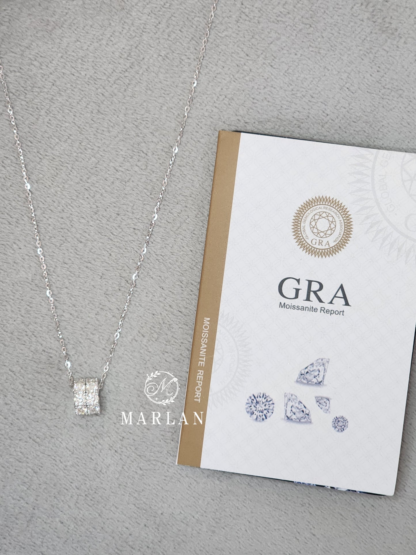 Moissanite Brilliant Eternity Ring Necklace