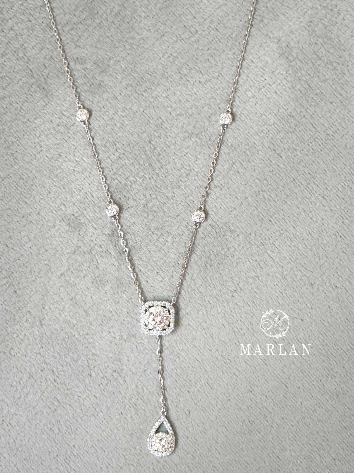 Moissanite Brilliant Celestial Tears Necklace(1ct)