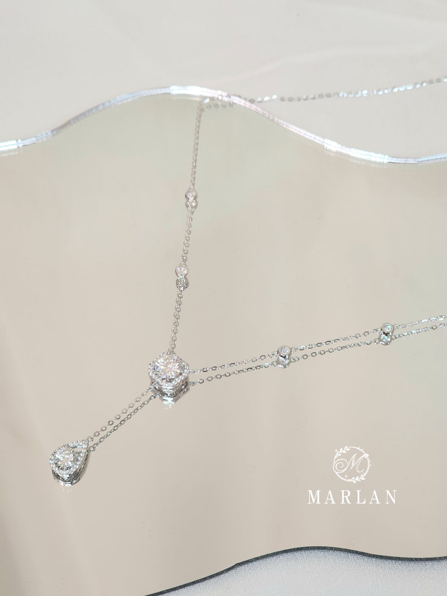 Moissanite Brilliant Celestial Tears Necklace(1ct)