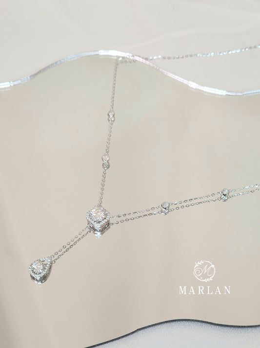 Moissanite Brilliant Celestial Tears Necklace(1ct)