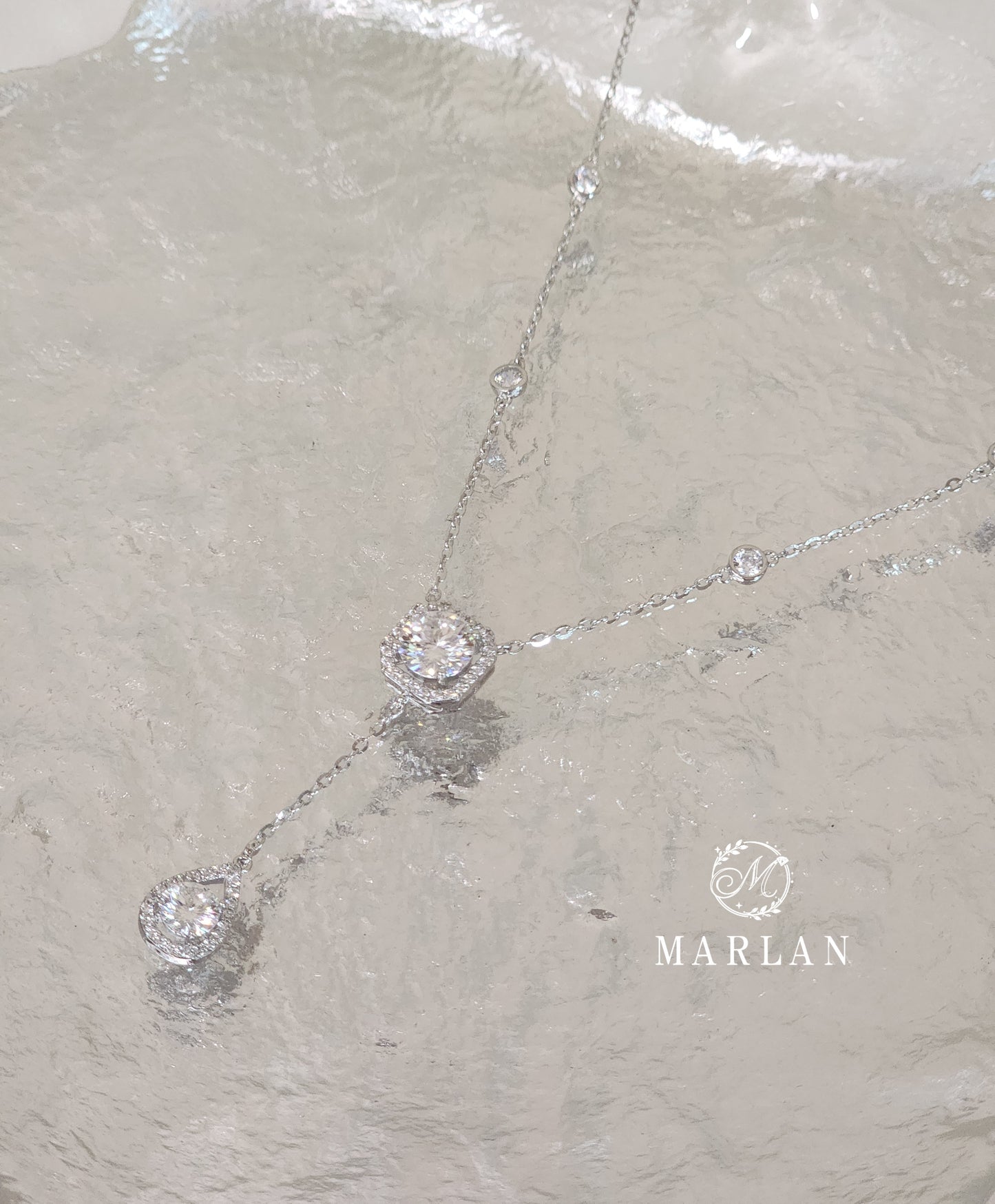 Moissanite Brilliant Celestial Tears Necklace(1ct)
