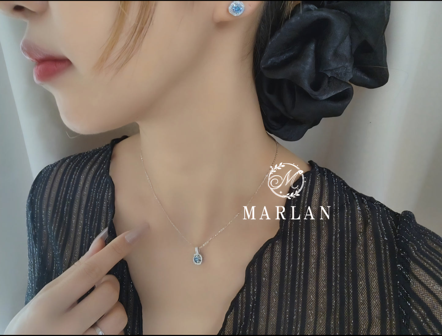 Moissanite Brilliant Aurora Borealis Halo Set(0.5ct)