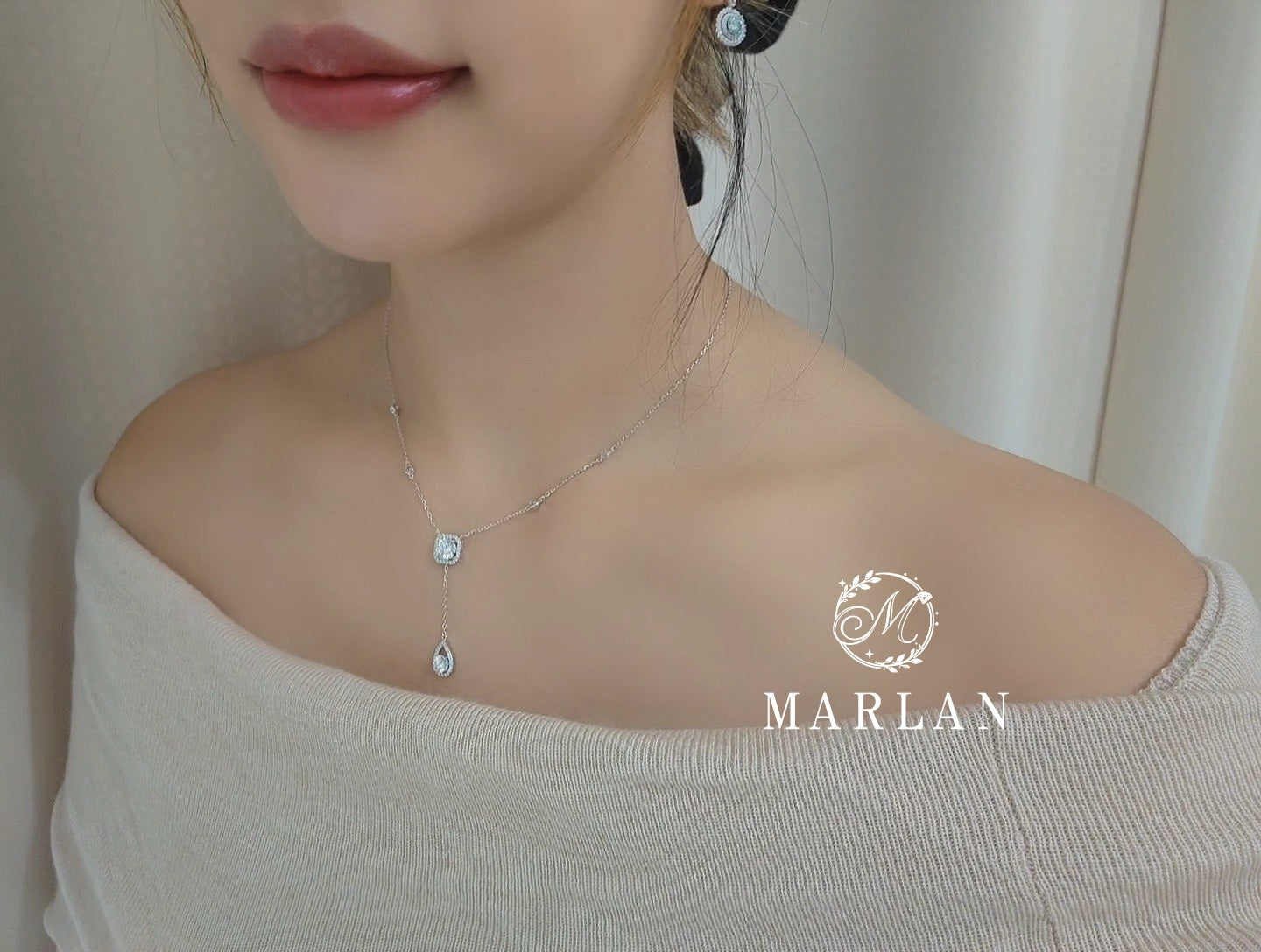 Moissanite Brilliant Celestial Tears Necklace(1ct)