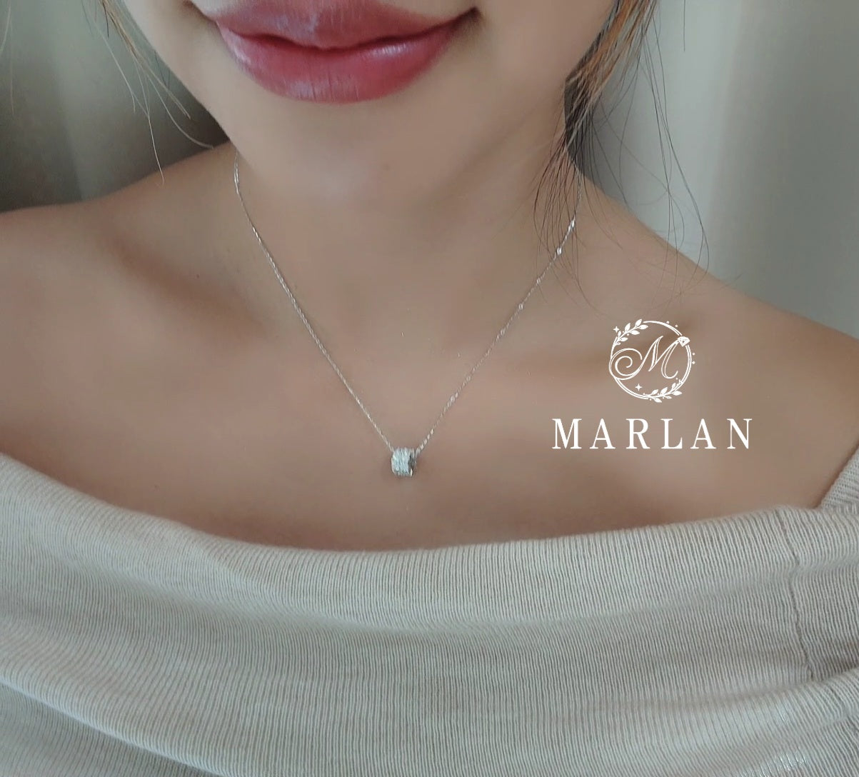 Moissanite Brilliant Eternity Ring Necklace