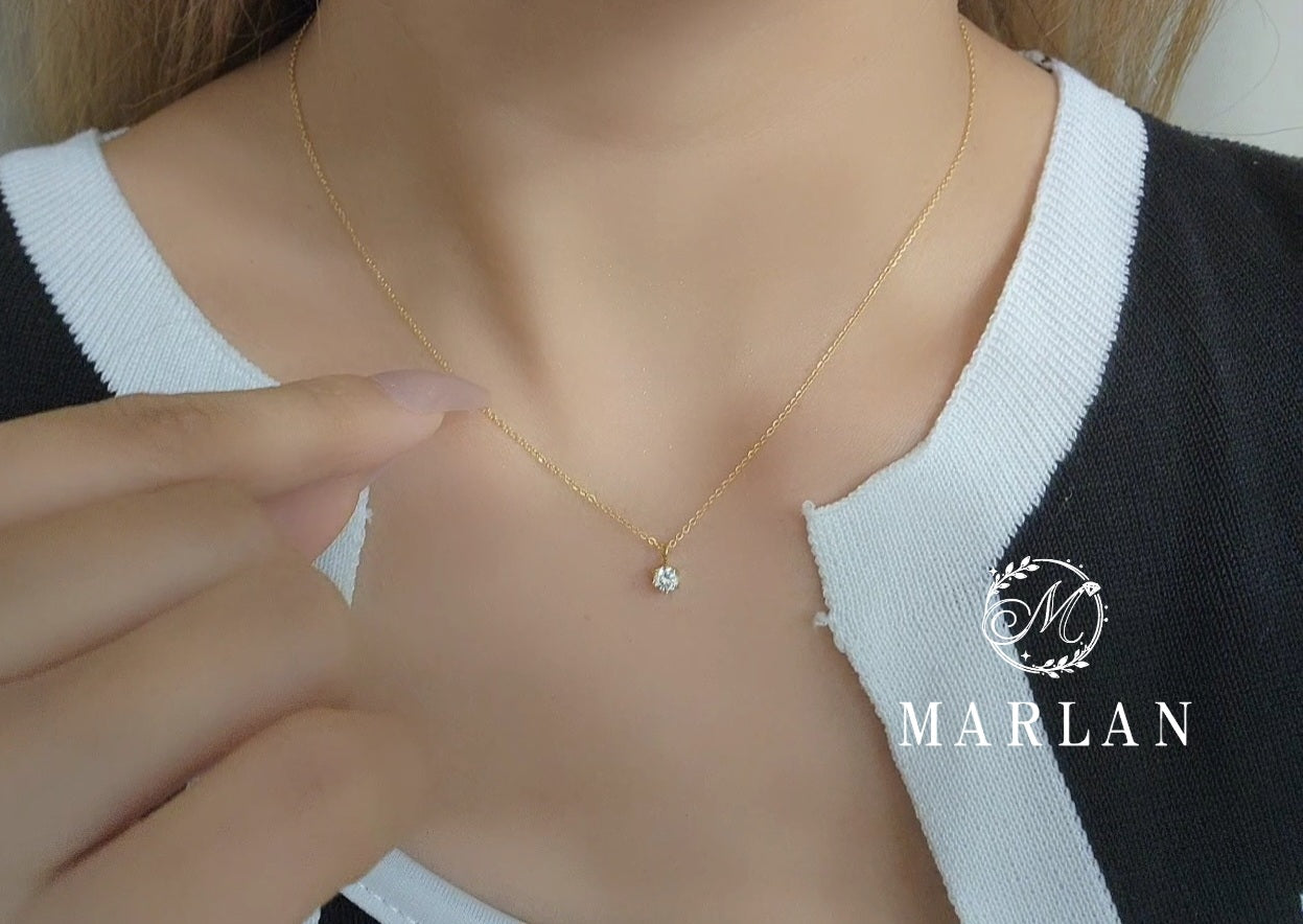 ZC Studs Necklace & Earring Set  (4mm)