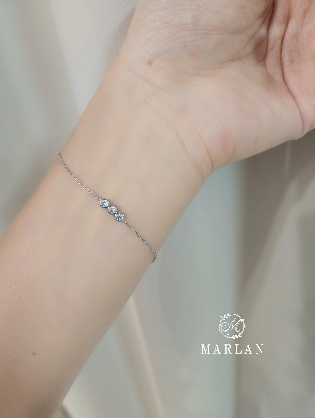 Three stone ZC Bracelet